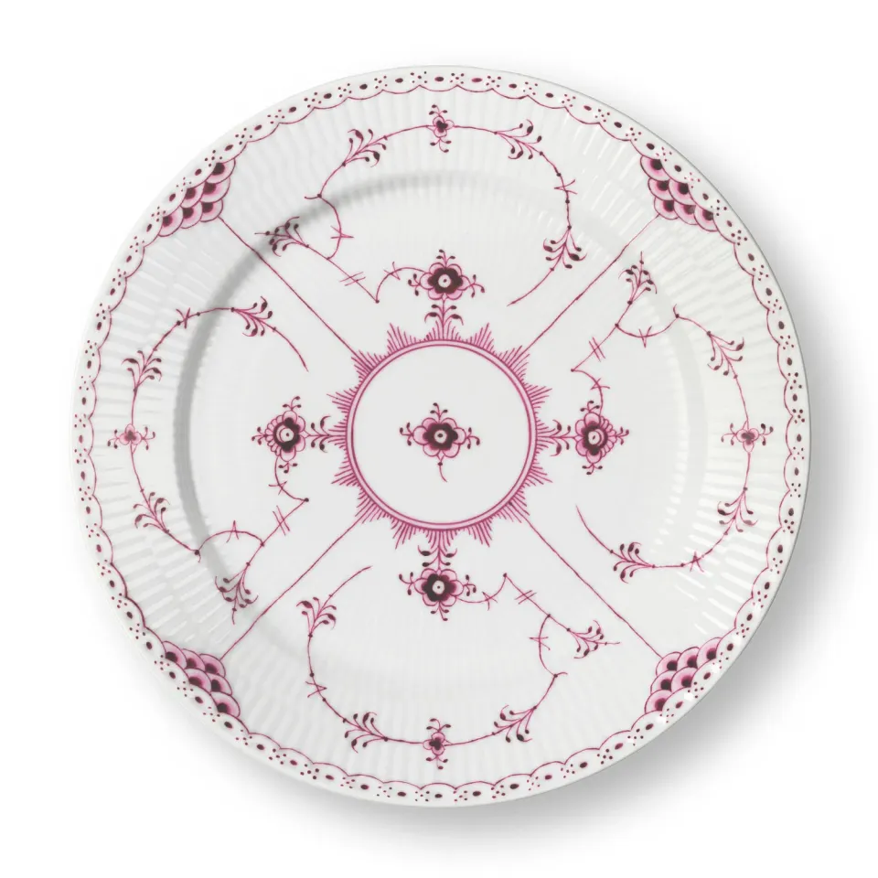 Kgl. Porcelæn Purpur Halvblonde tallerken 27 cm