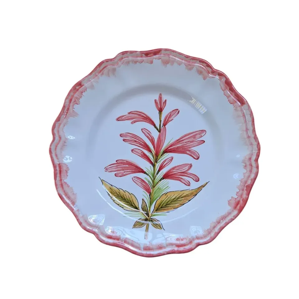 Les Ottomans Fiore Rosa flad tallerken håndmalet keramik