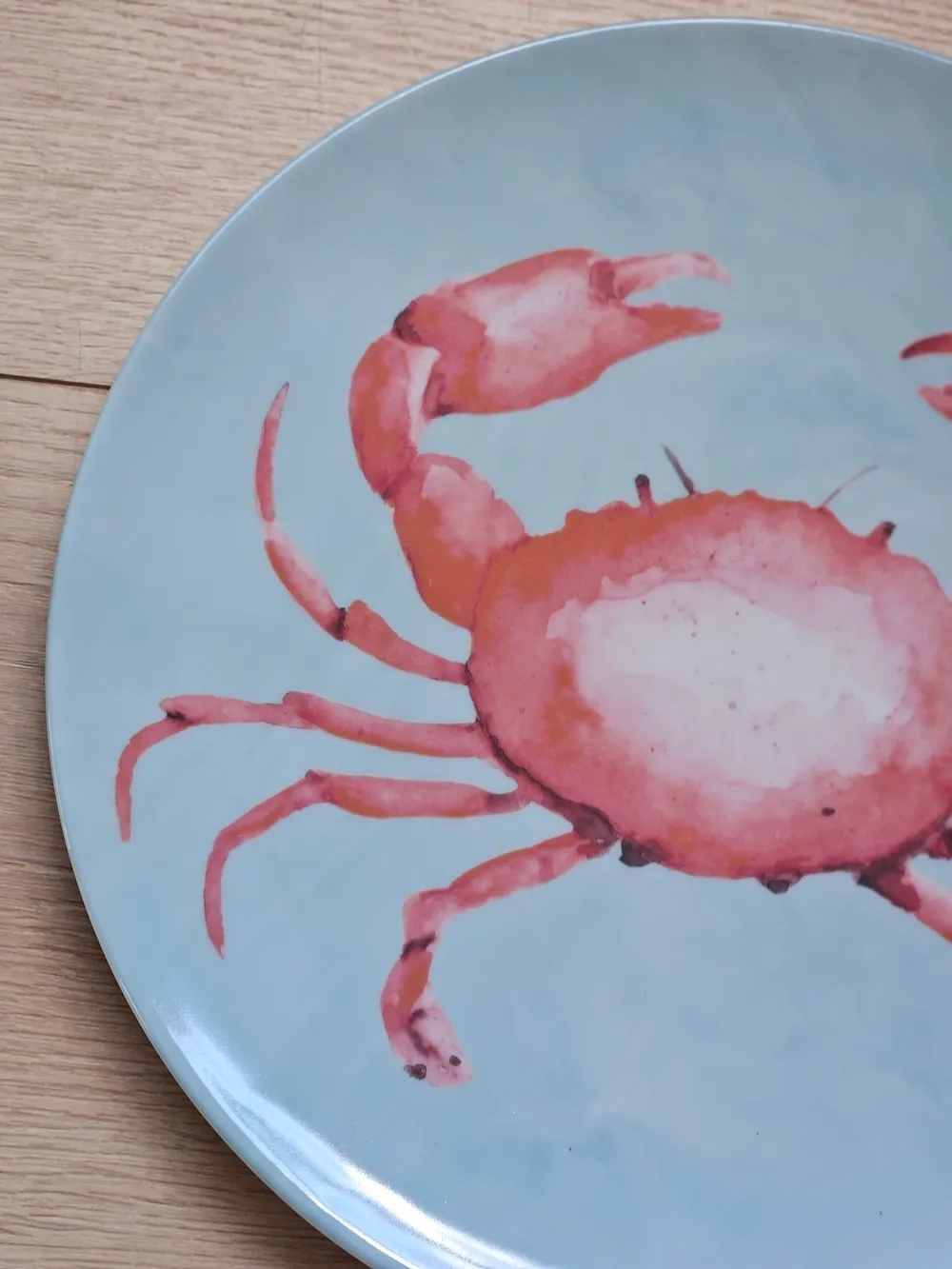 Les Ottomans tallerken porcelæn hummer krabbe 2 stk