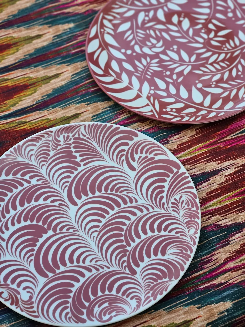 Les Ottomans middagstallerken porcelæn blomst 2 stk