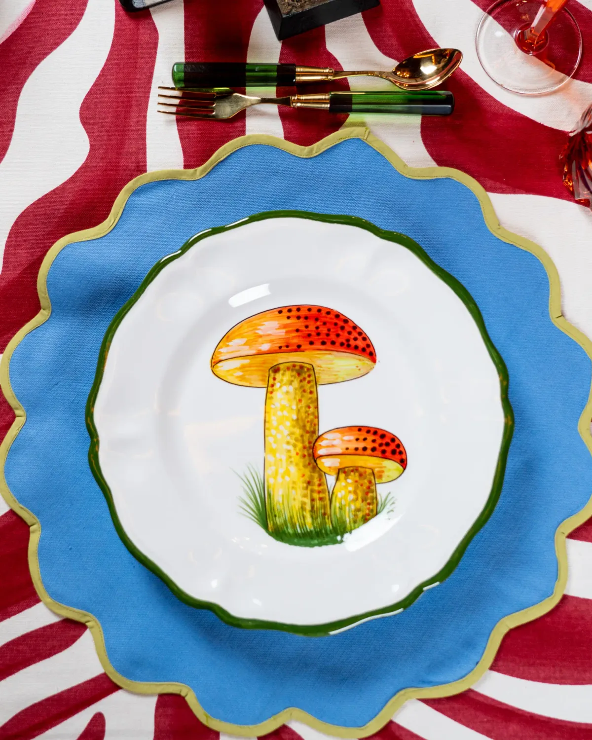 Les Ottomans Funghi MU04 desserttallerken svampemotiv