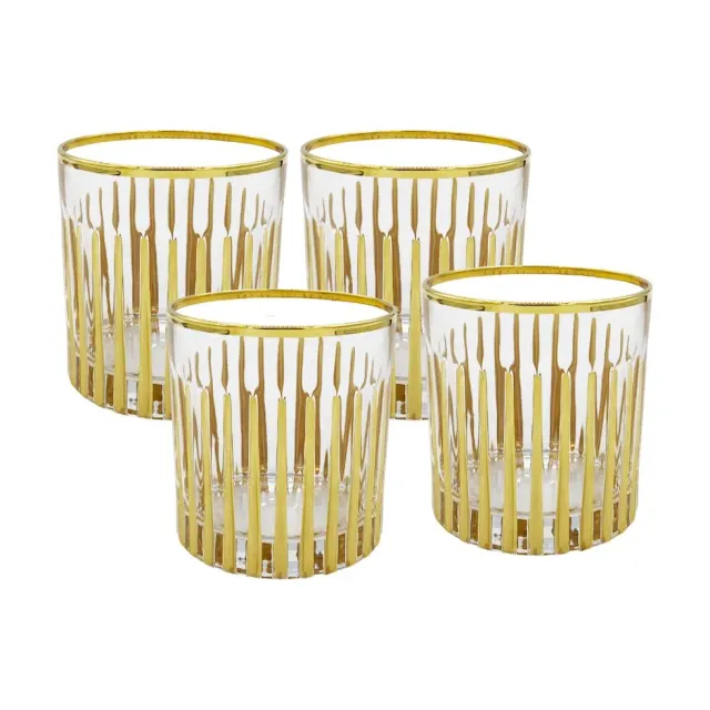 Les Ottomans CG09 tumbler glas guld Murano sæt 4 stk
