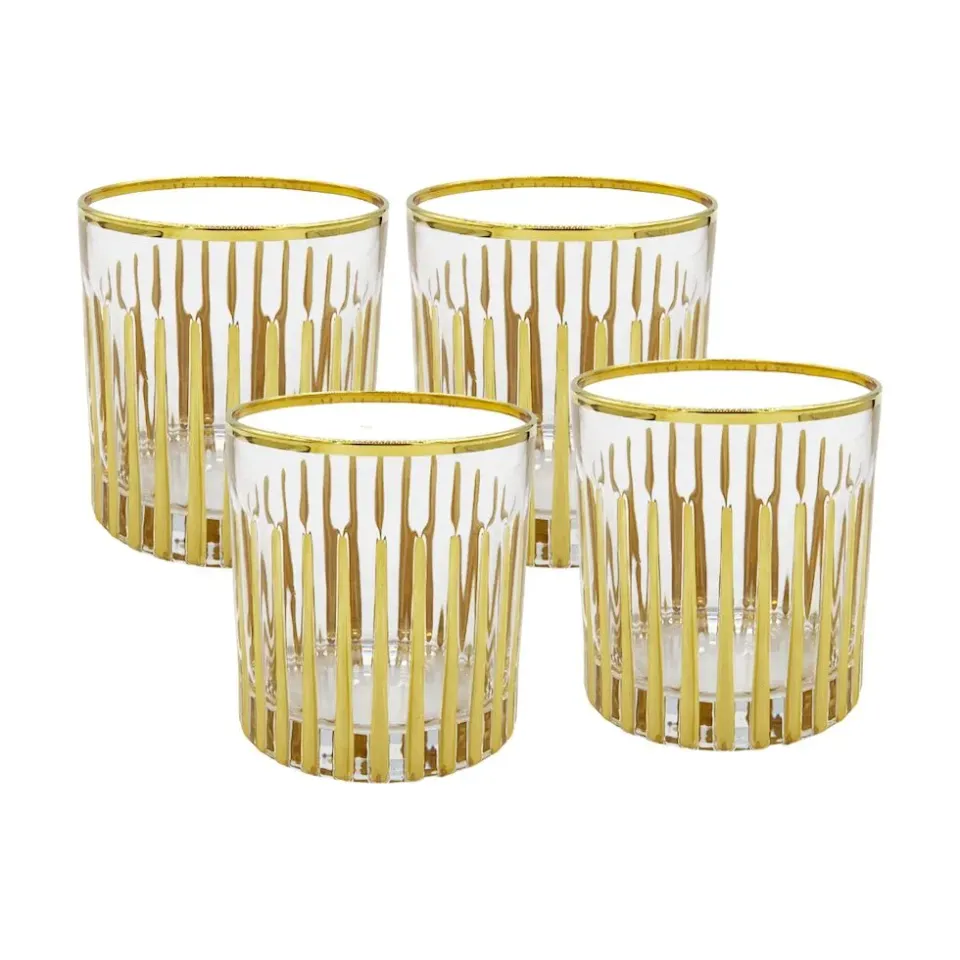 Les Ottomans CG09 tumbler glas guld Murano sæt 4 stk