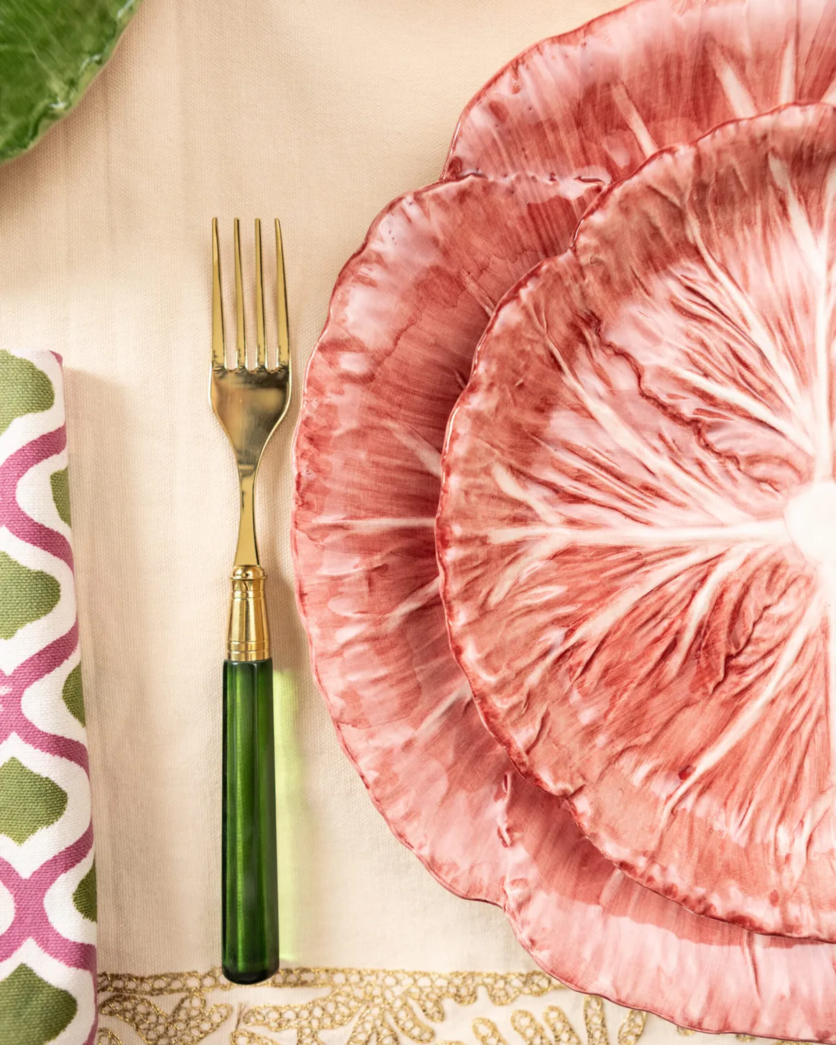 Les Ottomans Radicchio RD01 salattallerken håndmalet