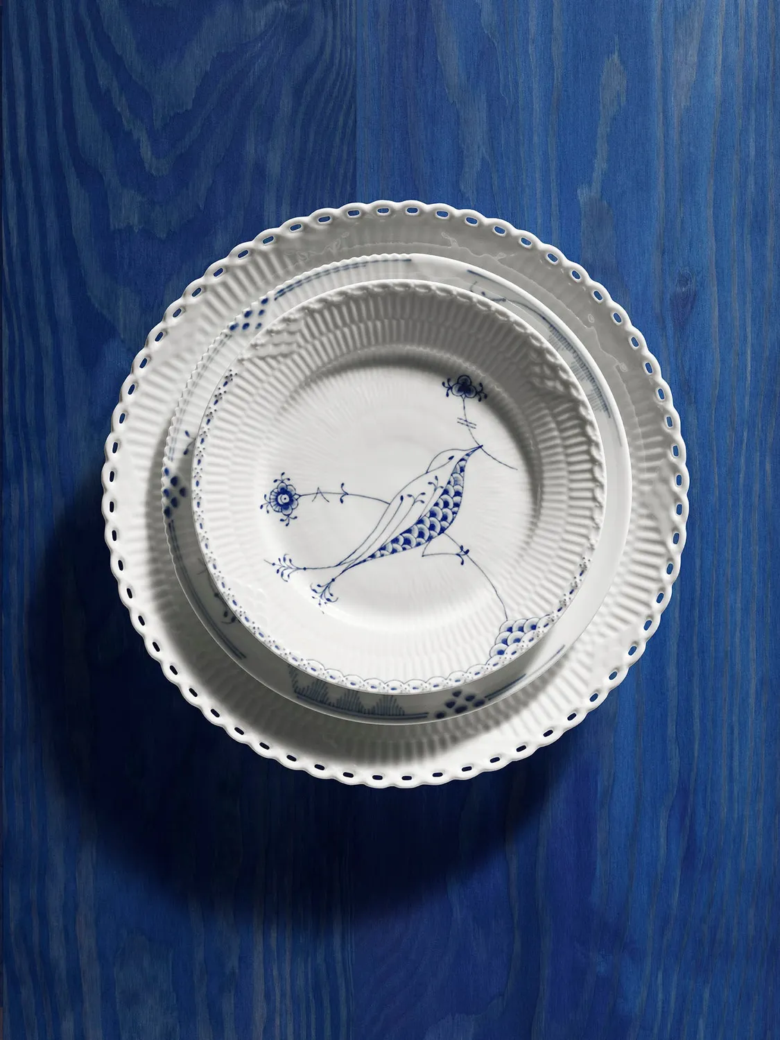 Kgl. Porcelæn Hvid Helblonde tallerken 27 cm hvid blonde