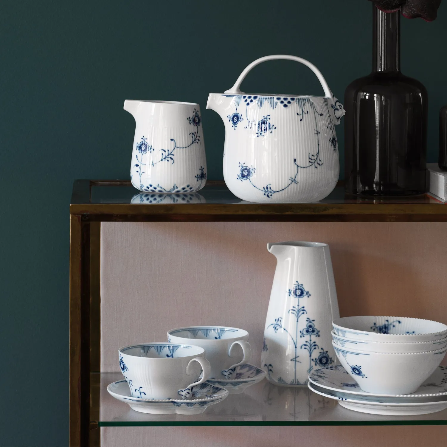 Kgl. Porcelæn Blå Elements kande 70 cl mælkekande