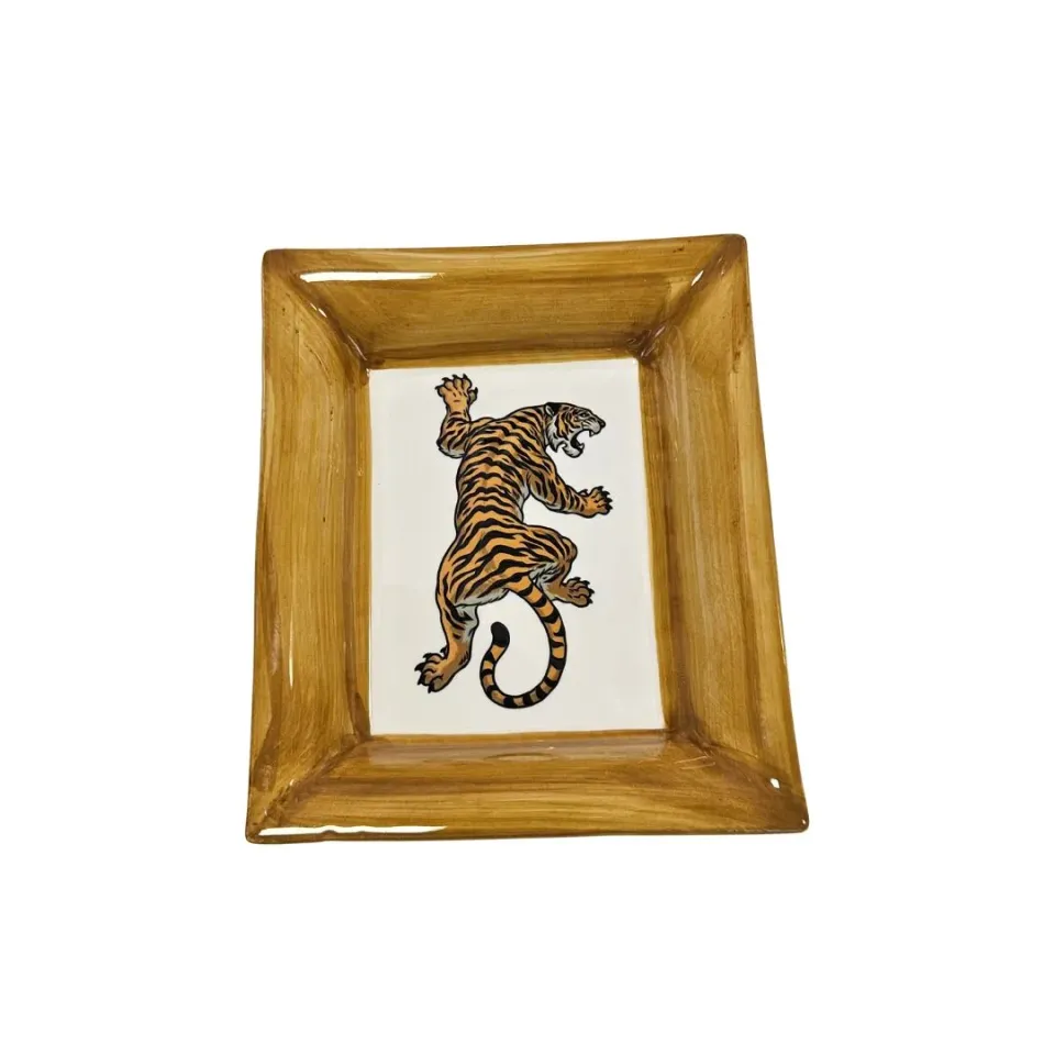 Les Ottomans Tigre aflægningsskål tiger håndmalet