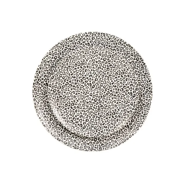 Les Ottomans desserttallerkener leopard porcelæn 2 stk