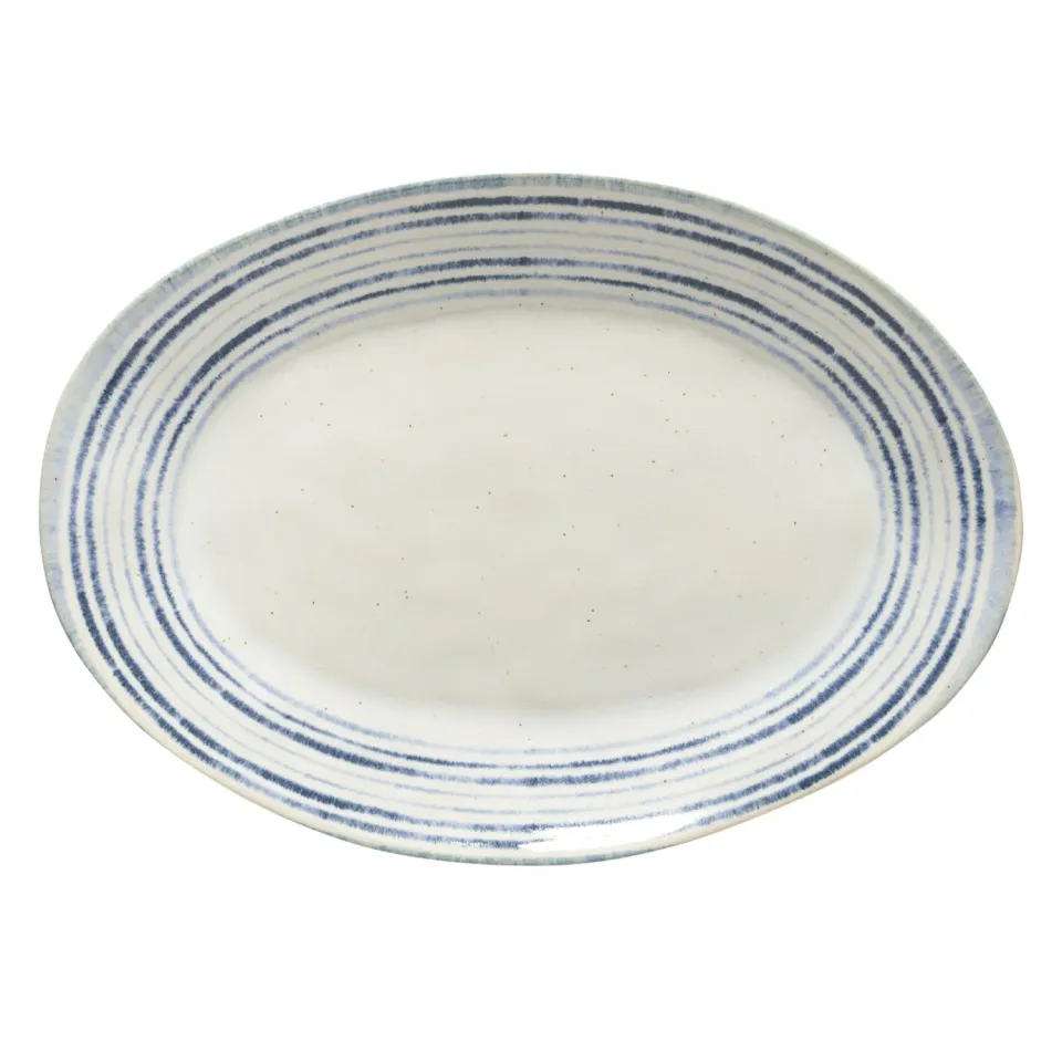 Costa Nova Nantucket Oval Platter serveringsfad hvid stentøj