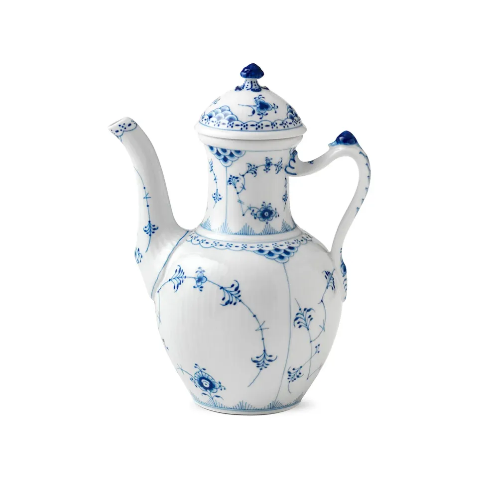 Kgl. Porcelæn Musselmalet Halvblonde kaffekande 100 cl