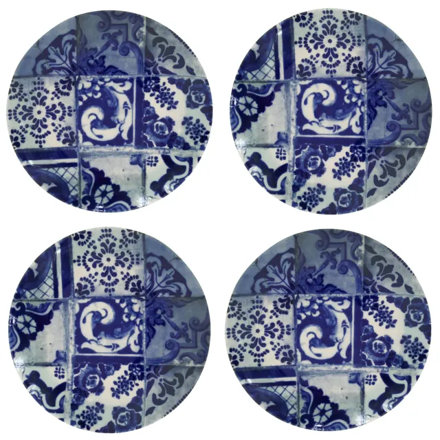 Costa Nova Lisboa tallerkener 4 stk Blue Tile blank