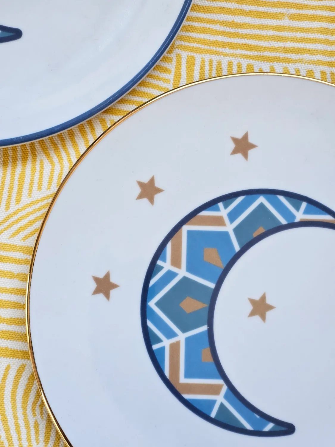 Les Ottomans Moon desserttallerkener porcelæn 2 stk