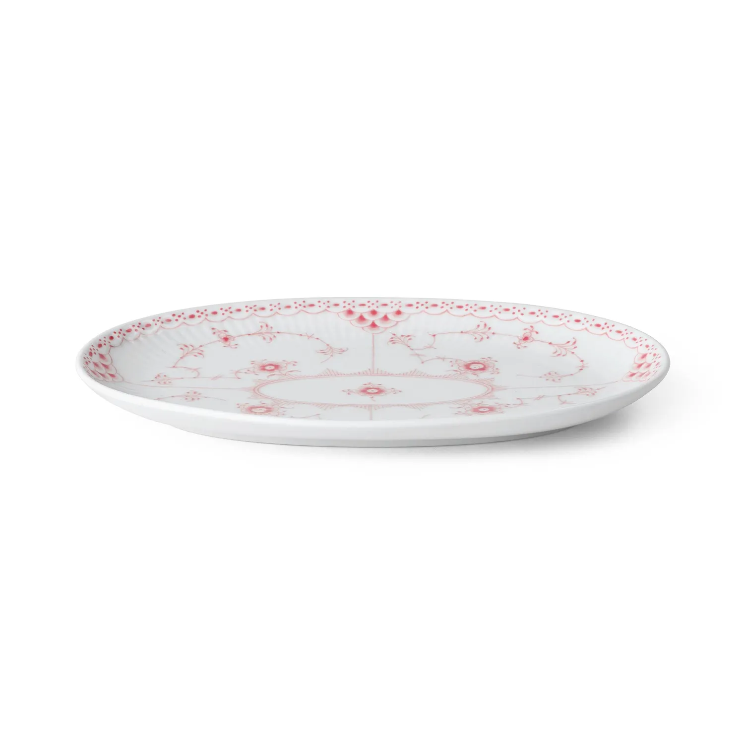 Kgl. Porcelæn Koral Halvblonde asiet 23,5 cm porcelæn