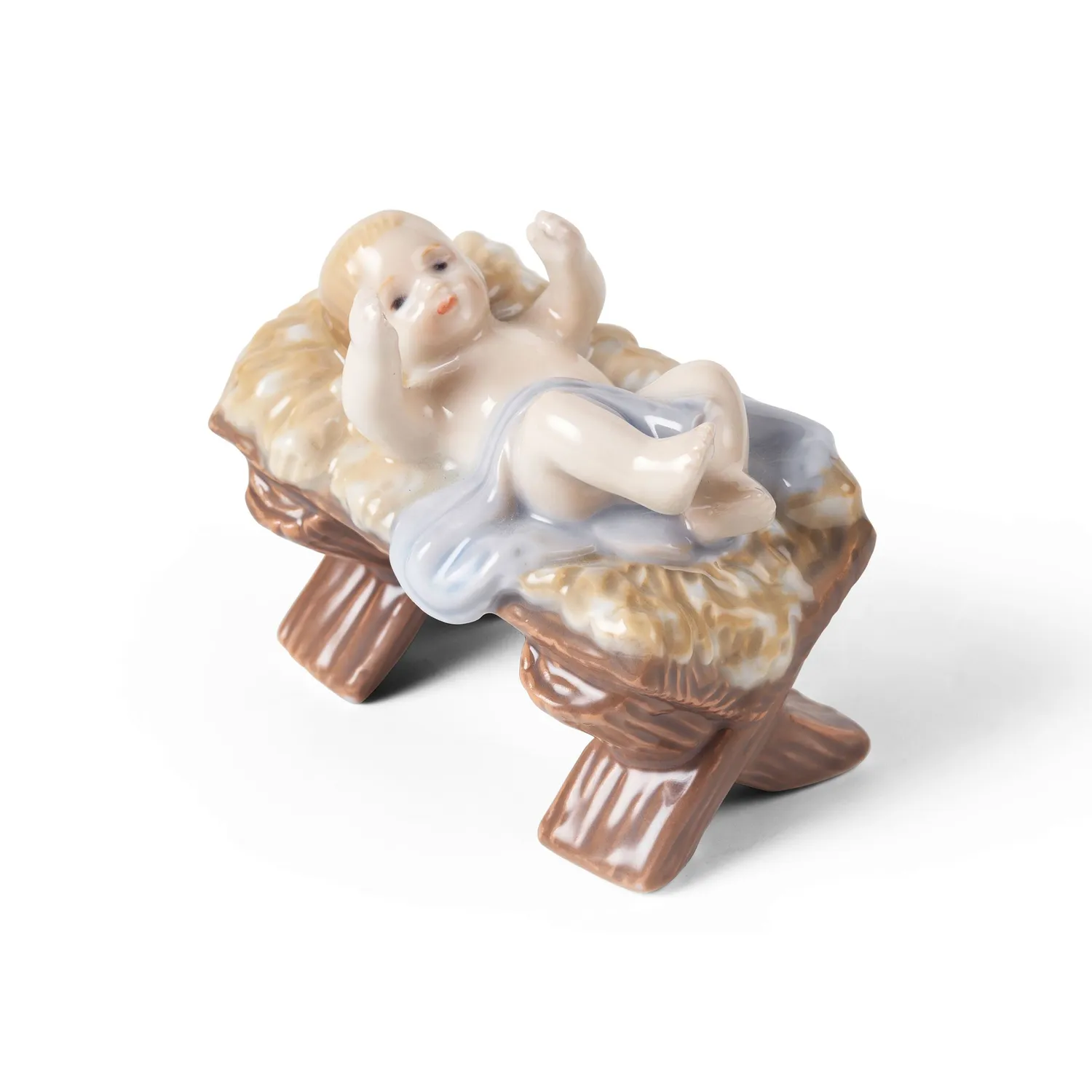 Kgl. Porcelæn krybbespil figurer Josef Maria Jesus 3 stk