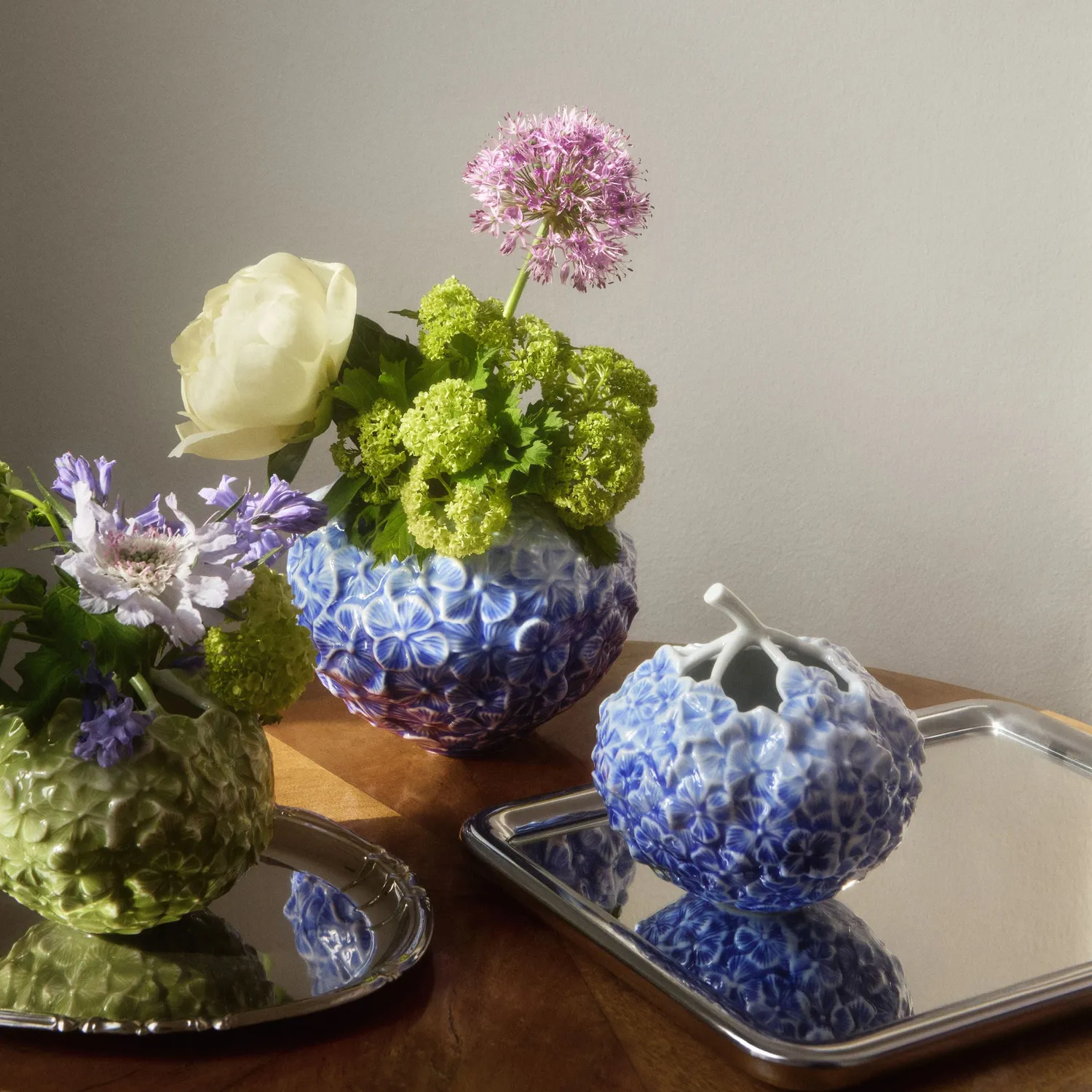 Kgl. Porcelæn The Art of Giving Flowers hortensia vase 15 cm blå