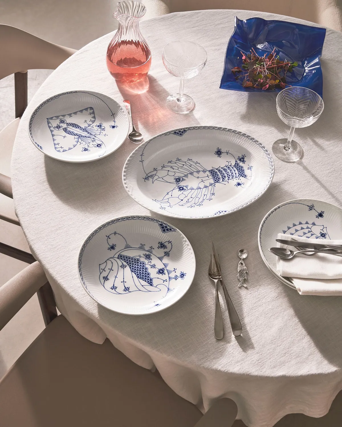 Royal Copenhagen Royal Creatures fad 36,5 cm hummer