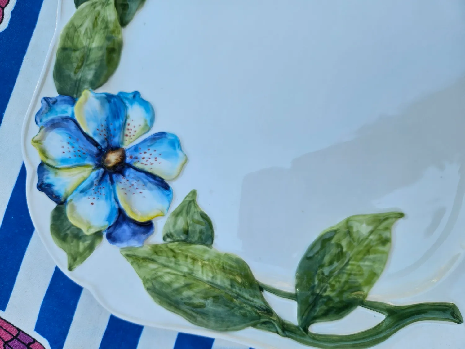 Les Ottomans Fiori Blu fad keramik firkantet