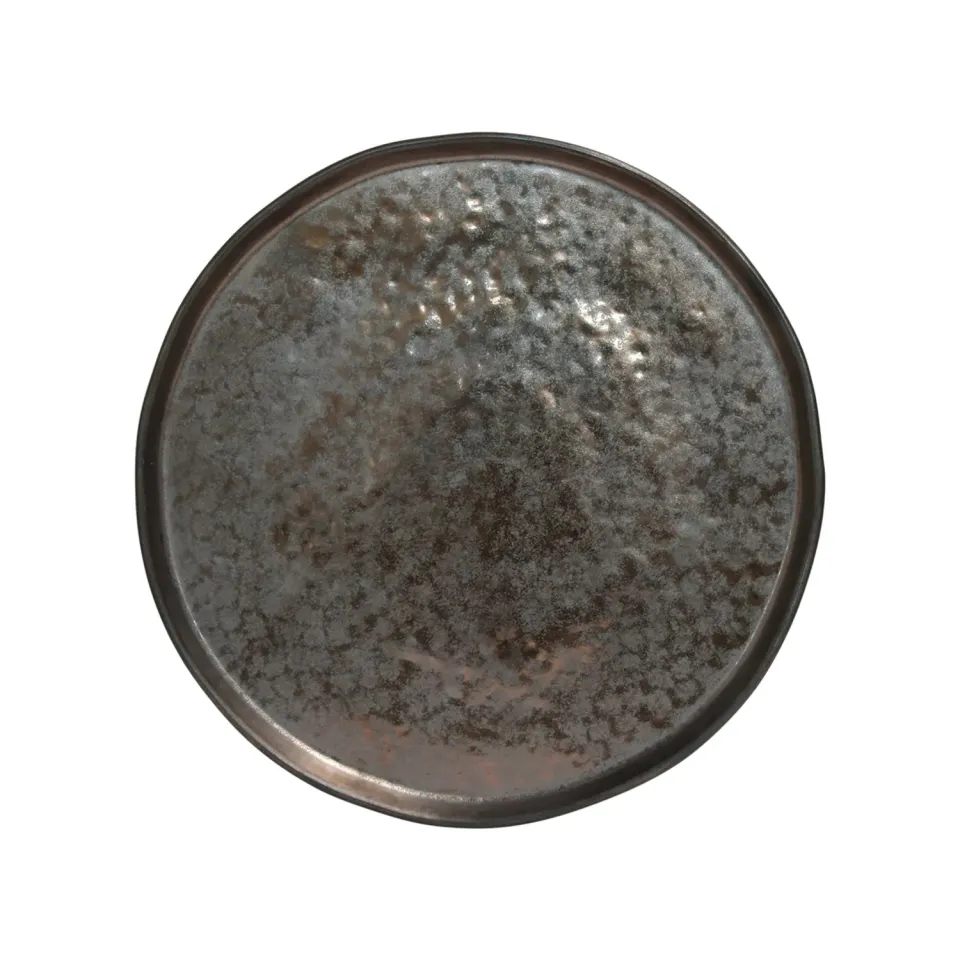 Costa Nova Lagoa middagstallerken metal brown mat glasur