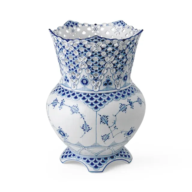 Royal Copenhagen Musselmalet Helblonde vase 22 cm