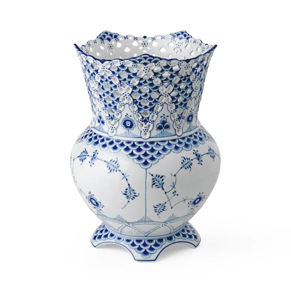 Royal Copenhagen Musselmalet Helblonde vase 22 cm