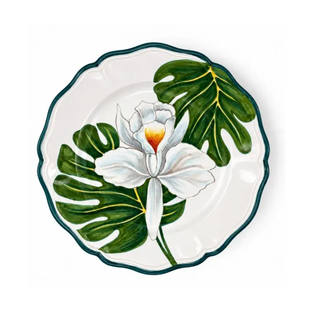 Les Ottomans Brazilian Orchids BOR01 middagstallerken