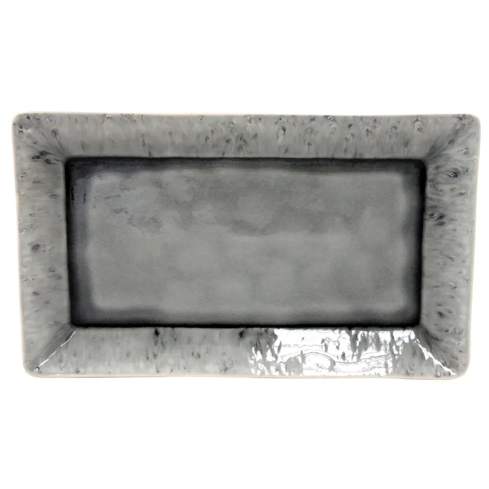 Costa Nova Madeira Large Rectangular Tray fad grå stentøj