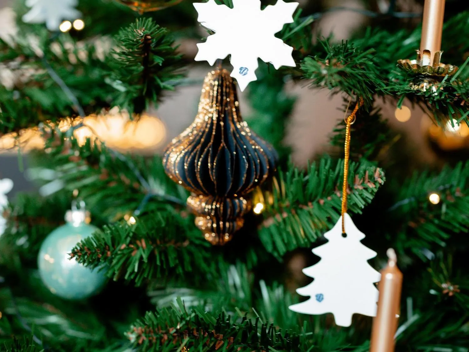 Nymphenburg Tannenbaum juletræspynt hvid biskuit