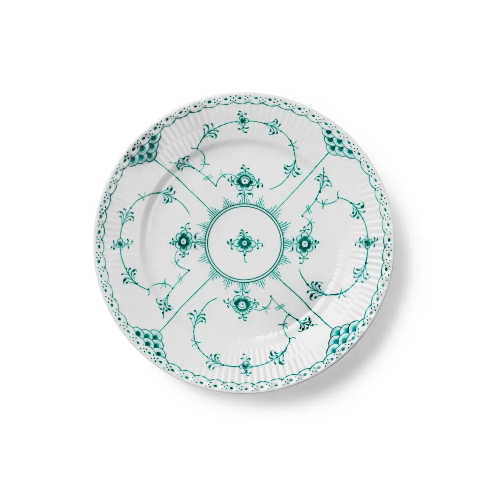 Royal Copenhagen Smaragd Halvblonde tallerken 19 cm grøn