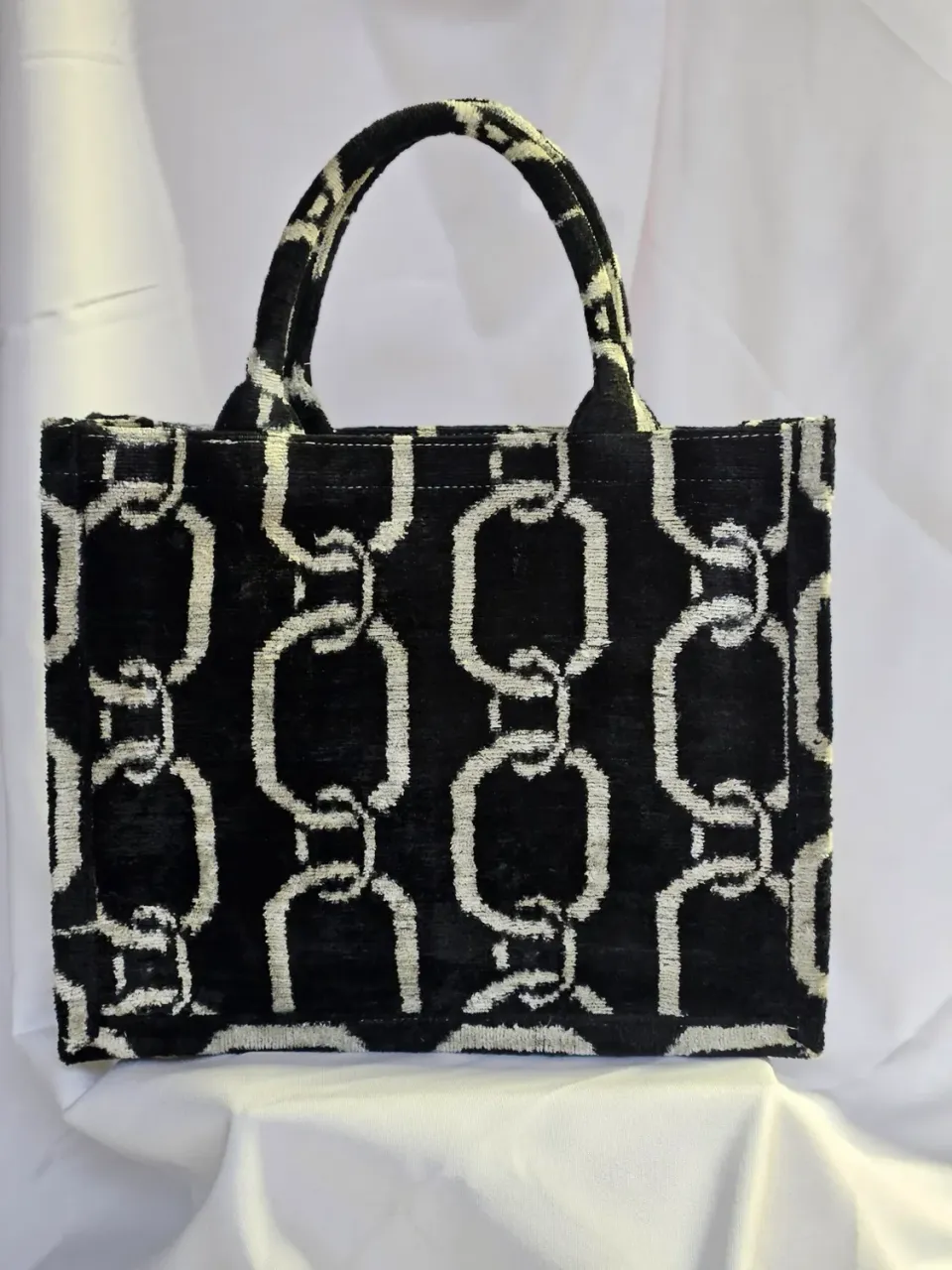 Les Ottomans stor tote silkevelour nr. 07 ikat