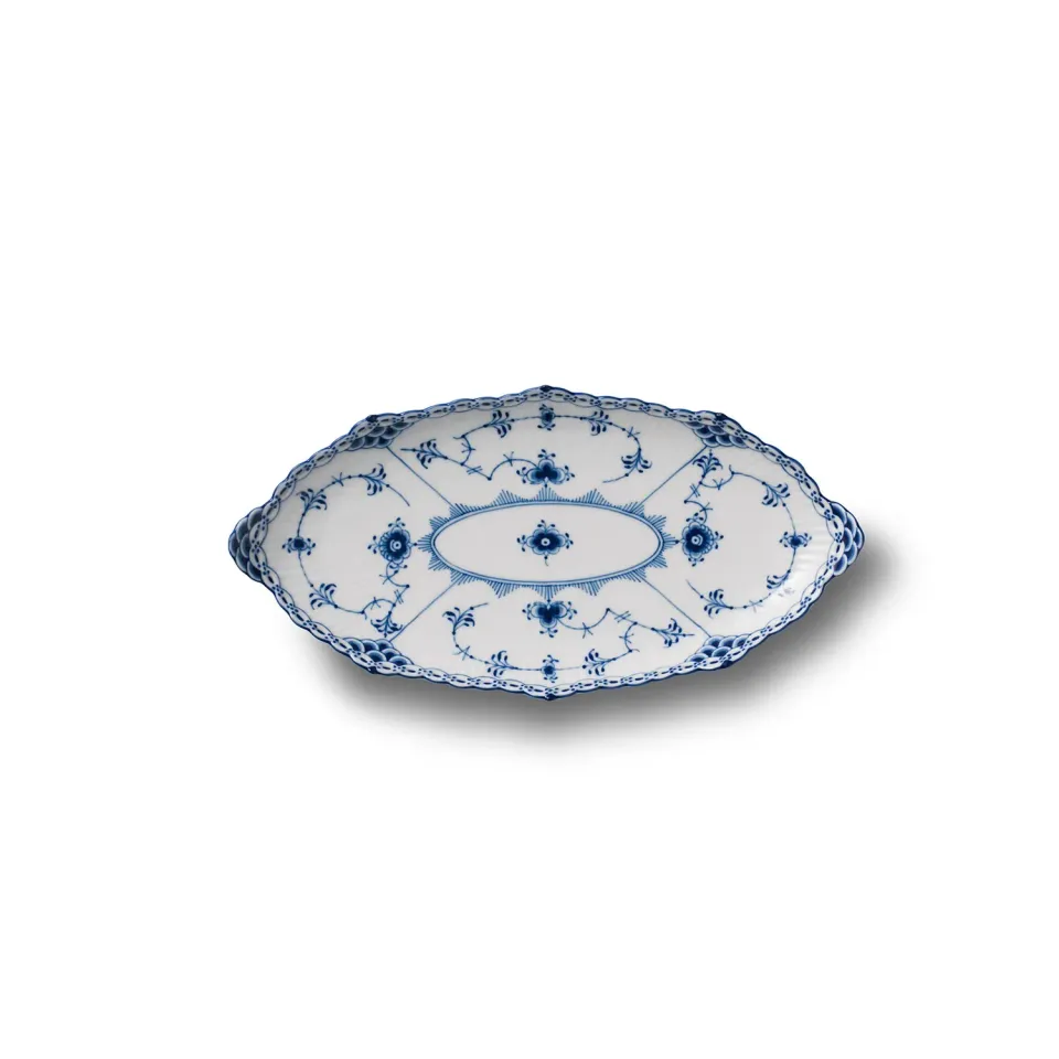 Kgl. Porcelæn Musselmalet Halvblonde asiet 24,5 cm