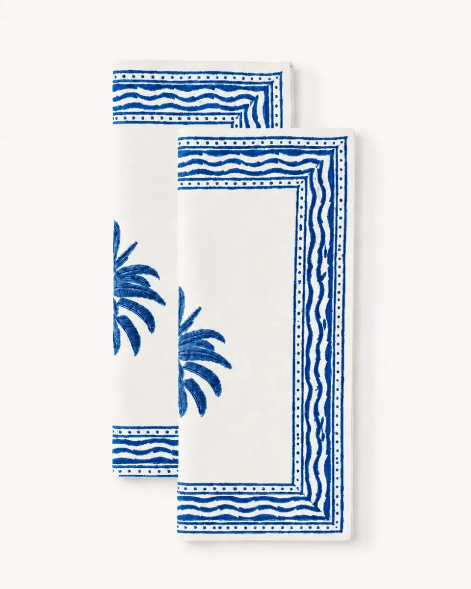 Les Ottomans Palm stofservietter 2 stk bomuld
