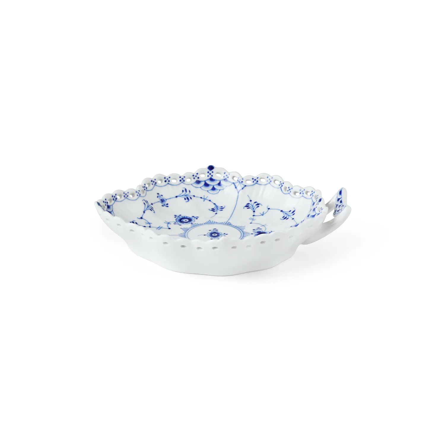 Royal Copenhagen Musselmalet Helblonde fad bladformet 18,5 cm porcelæn