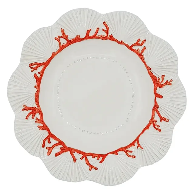 Les Ottomans Saint Jacques pastatallerken håndmalet