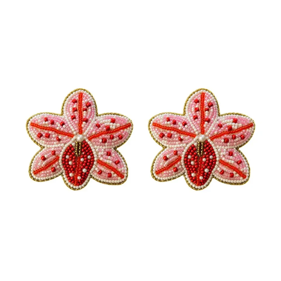 Les Ottomans Brazilian Orchids BOR17 servietringe 2 stk perler