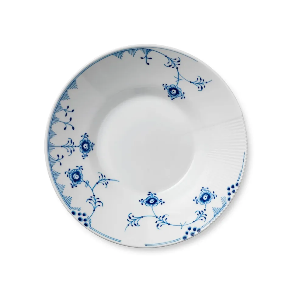 Kgl. Porcelæn Blå Elements dyb tallerken 25 cm håndmalet