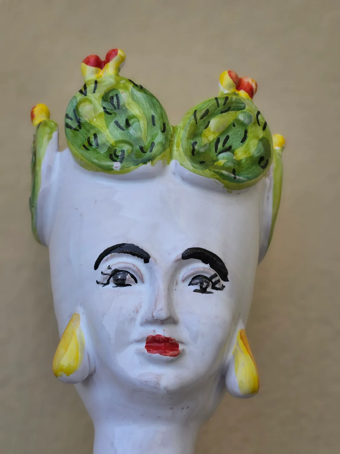 Les Ottomans Sicily Sculpture vase sæt 2 håndmalet