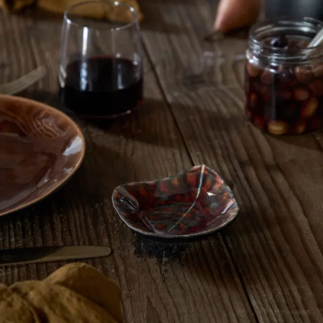 Costa Nova Riviera Dip Dish Leaf dipskaal vignered stentojs
