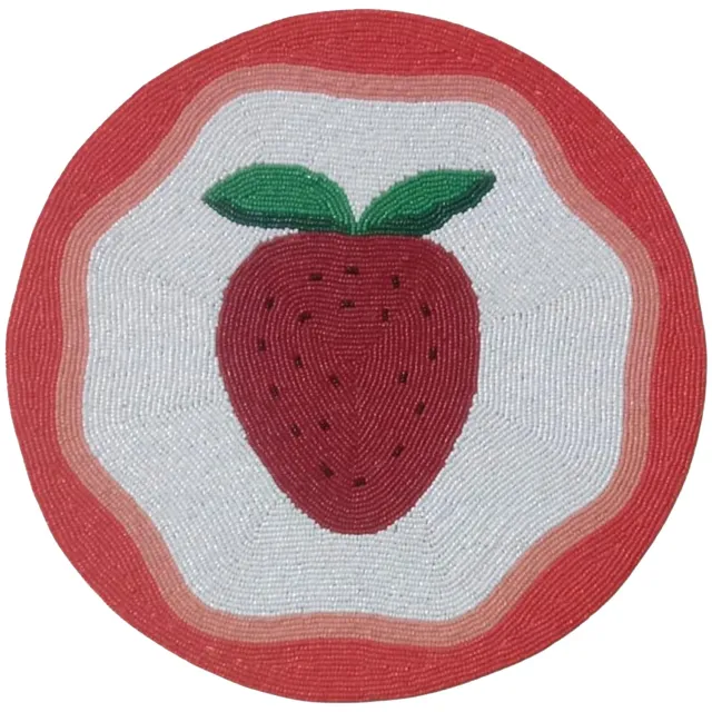 Les Ottomans Jordbær dækkeserviet 2 stk perler