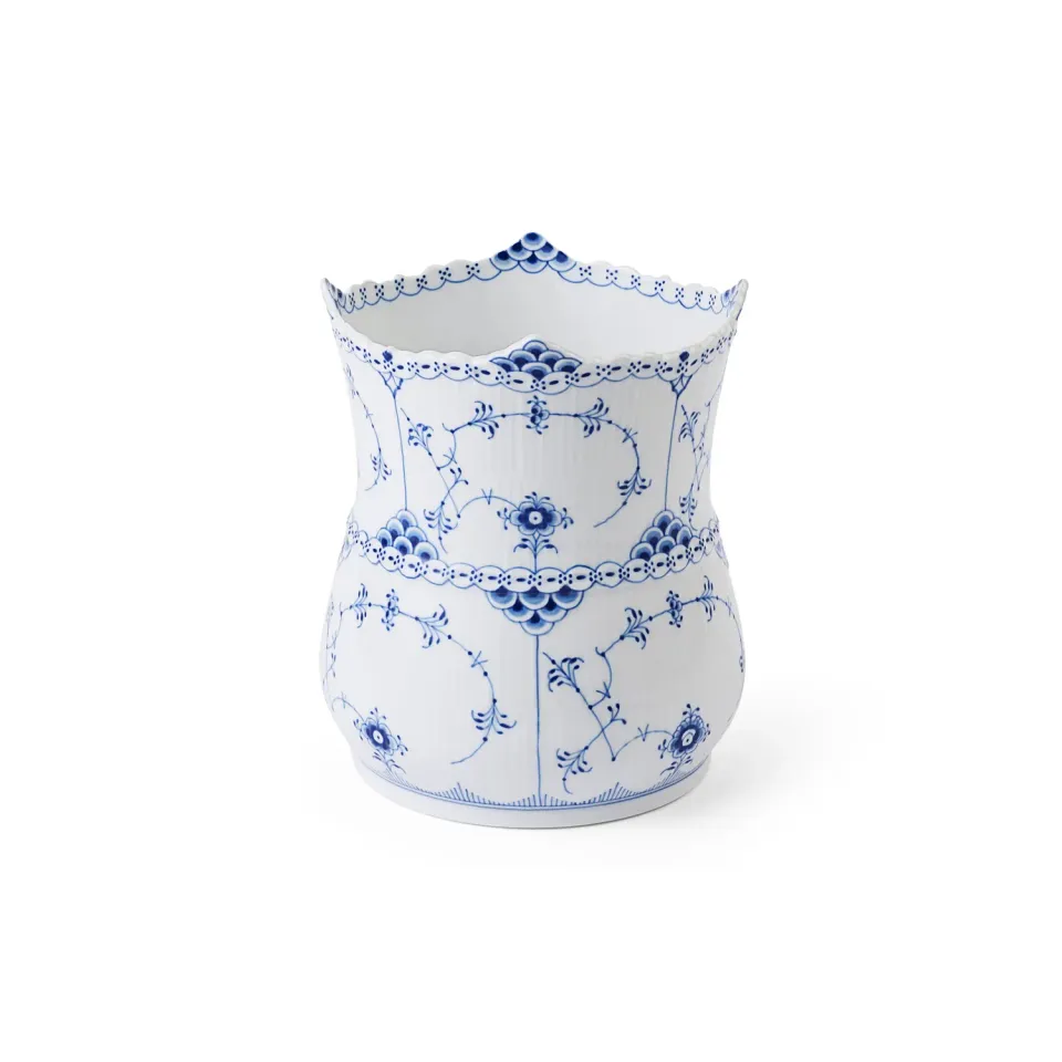 Royal Copenhagen Musselmalet Halvblonde vase 17 cm
