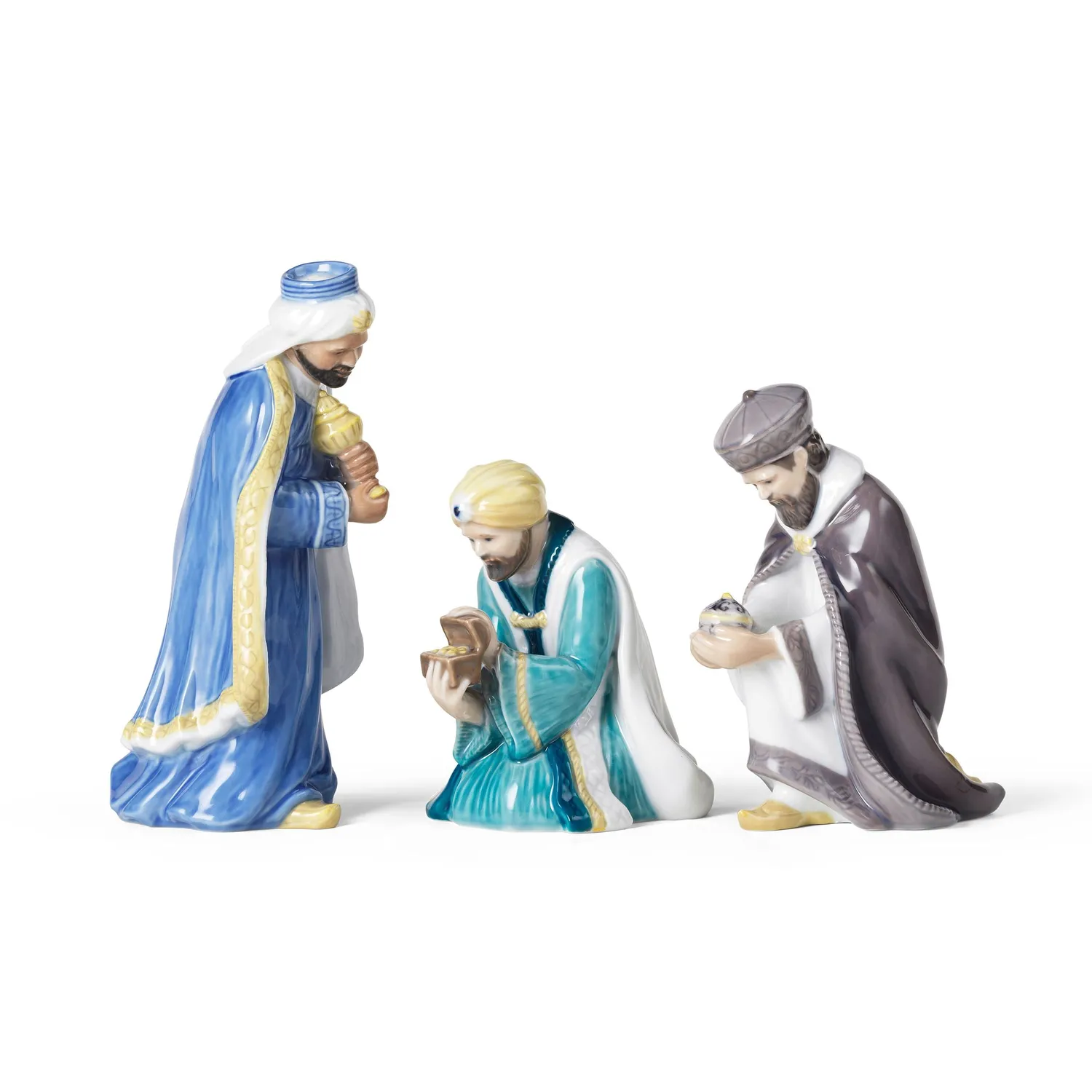 Kgl. Porcelæn Figurer De Tre Vise Mænd 3 stk