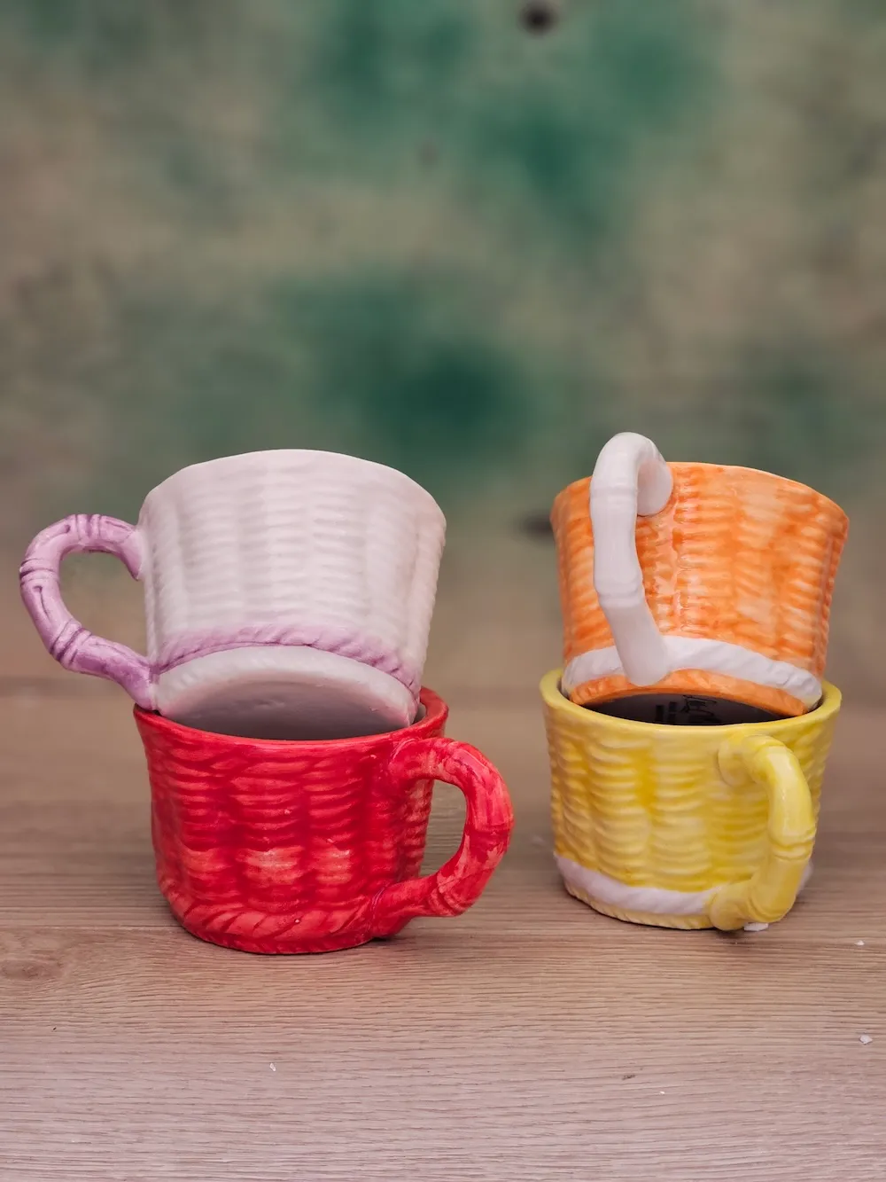 Les Ottomans espressokopper 4 stk håndmalet flet