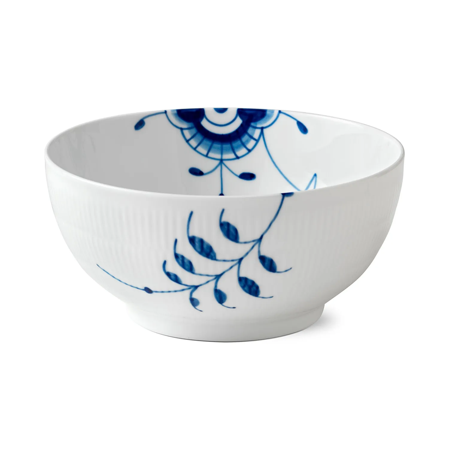 Kgl. Porcelæn Blå Mega Riflet skål 310 cl stor