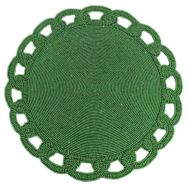 Les Ottomans TBJ15 dækkeserviet perler grøn