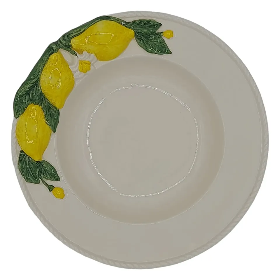 Les Ottomans Limone LMN13 suppeskål håndmalet citron