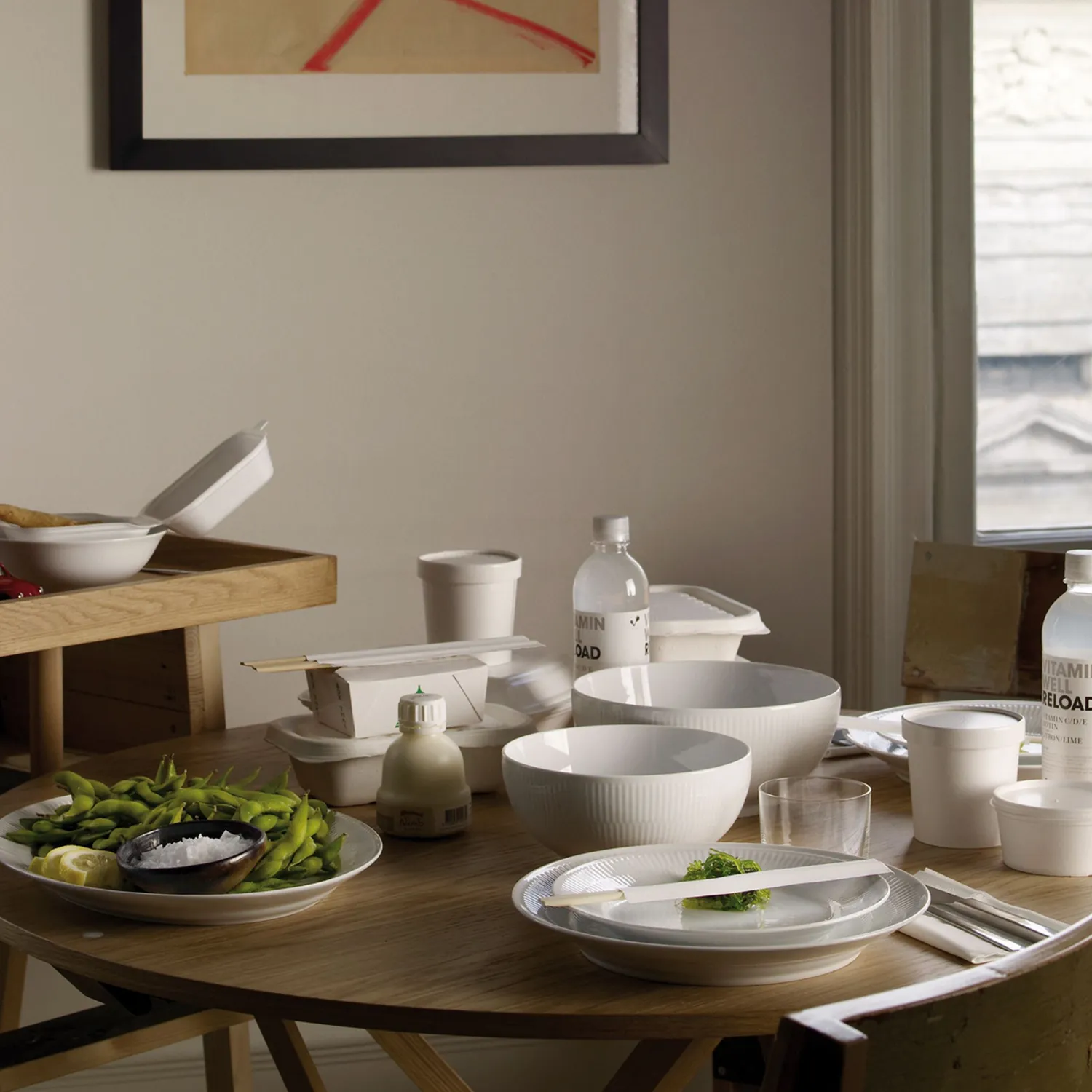 Kgl. Porcelæn Hvid Riflet skål 310 cl hvid porcelæn