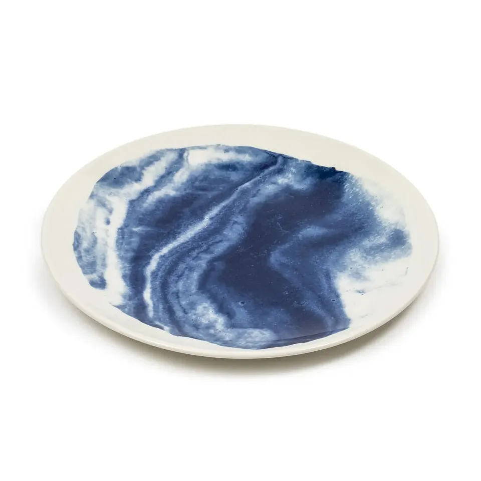 1882-Ltd Indigo Storm salattallerken stentøj mørkeblå
