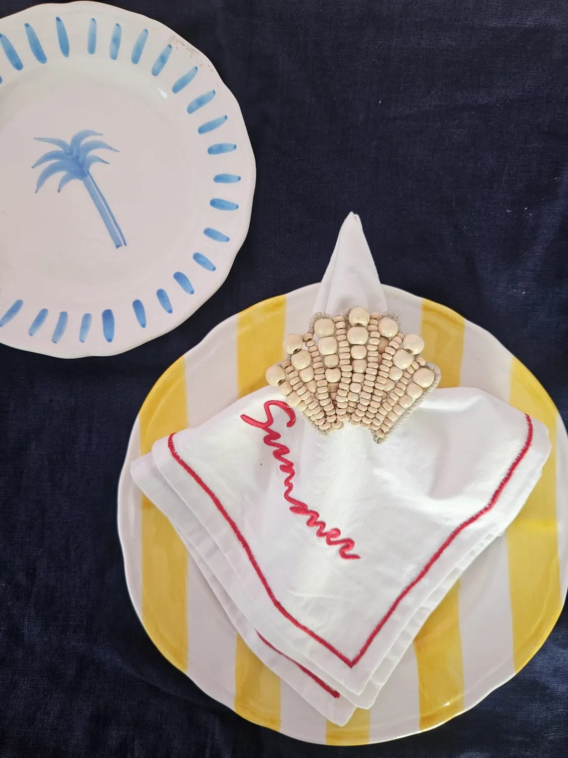 Les Ottomans Summer stofservietter 2 stk broderet