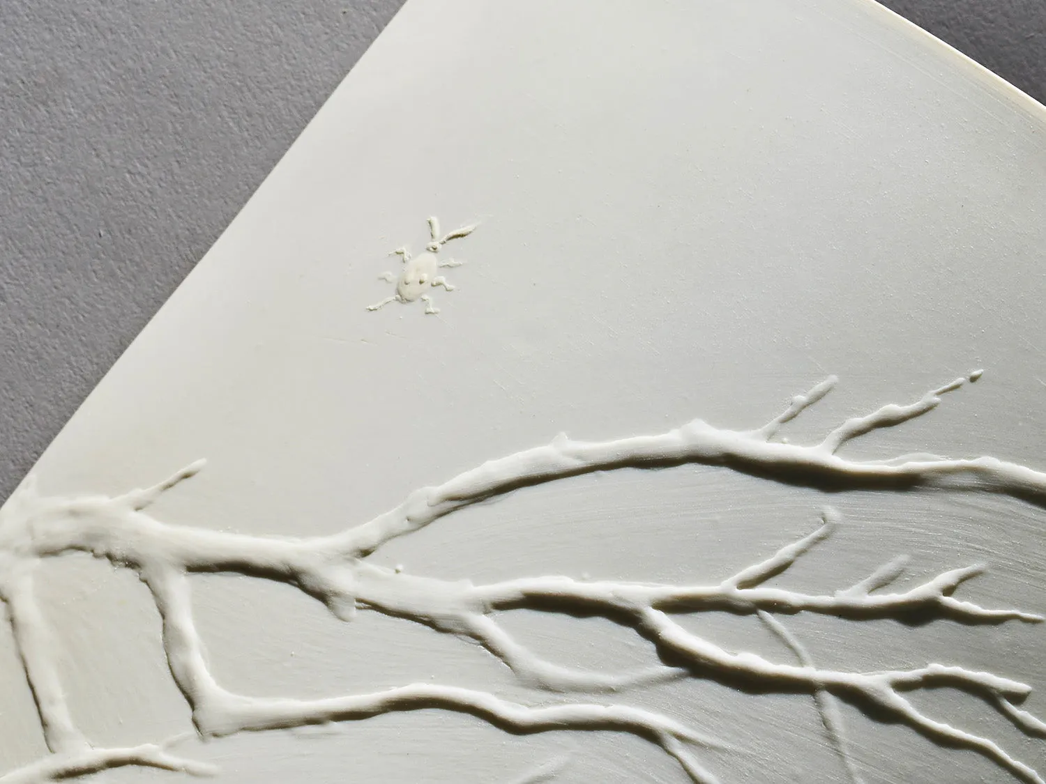 Nymphenburg Luna Relief væglampe hvid porcelæn