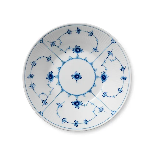 Royal Copenhagen Musselmalet Riflet dyb tallerken 24 cm