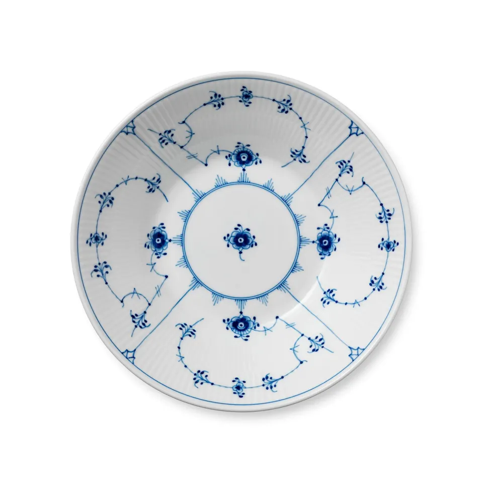 Royal Copenhagen Musselmalet Riflet dyb tallerken 24 cm